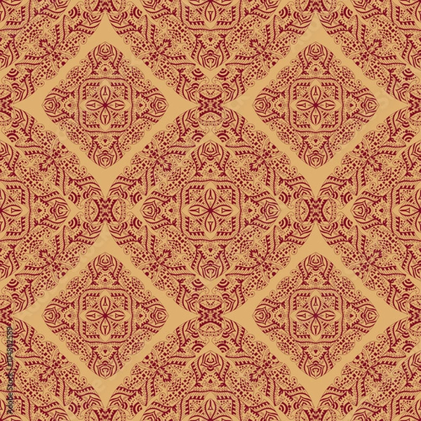 Fototapeta Ethnic bohemian seamless pattern.