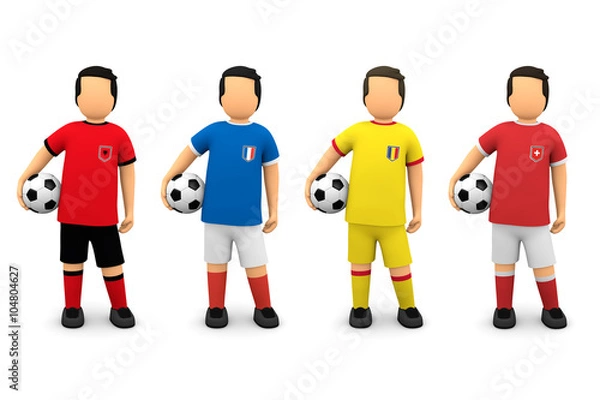 Obraz Fußball 2016 - Gruppe A, Männchen Mannschaften