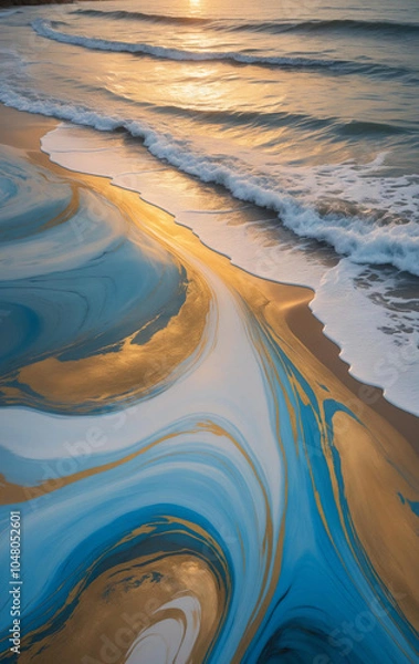 Fototapeta wave on the beach