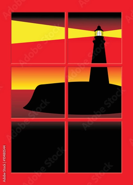 Fototapeta Lighthouse at sunset