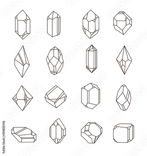 Obraz Zbiór nieliniowych kryształów