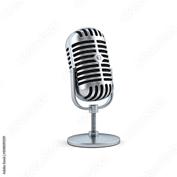 Fototapeta Microphone isolated on white background