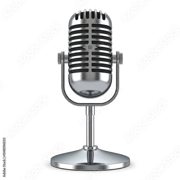 Obraz Microphone isolated on white background