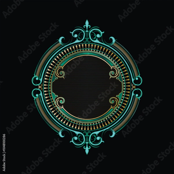 Fototapeta luxury vintage frame for logo