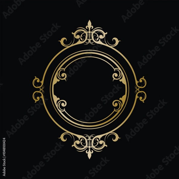 Fototapeta luxury vintage frame for logo