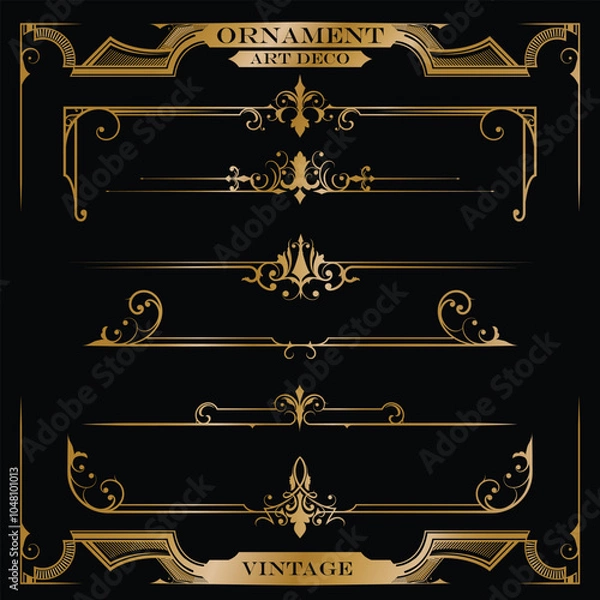 Obraz Ornament vintage border for vector
