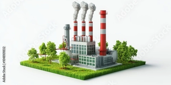 Obraz CO2 conversion techniques, innovative CO2 to fuel process diagram, isolated, white background, clean energy idea