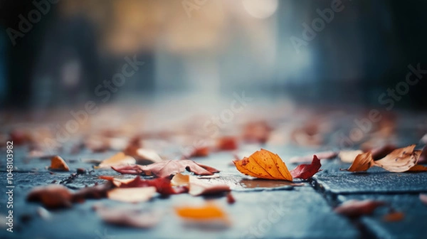 Fototapeta 落ち葉と秋