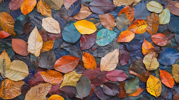 Fototapeta 落ち葉と秋