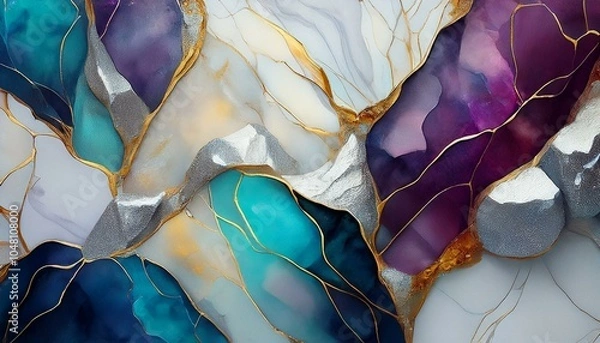 Fototapeta Colorful granite abstract background 