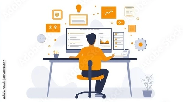 Obraz Tech for remote work