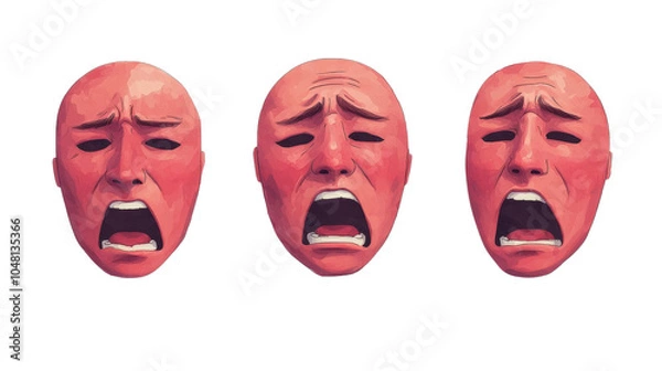 Fototapeta Three Faces of Fear.