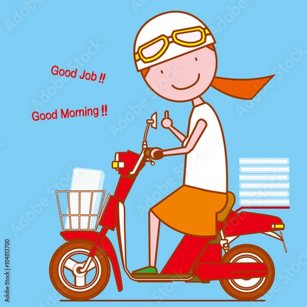 Fototapeta 新聞配達