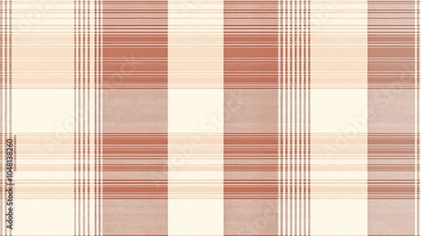 Fototapeta Seamless Red and Cream Plaid Pattern