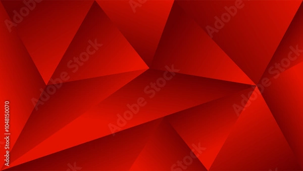 Fototapeta ABSTRACT BACKGROUND WITH GEOMETRIC TRIANGLE SHAPES GRADIENT RED COLOR DESIGN VECTOR TEMPLATE GOOD FOR MODERN WEBSITE, WALLPAPER, COVER DESIGN, LANDING PAGE