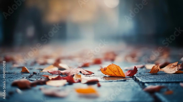 Fototapeta 落ち葉と秋