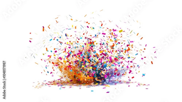 Obraz confetti explosion png transparent background