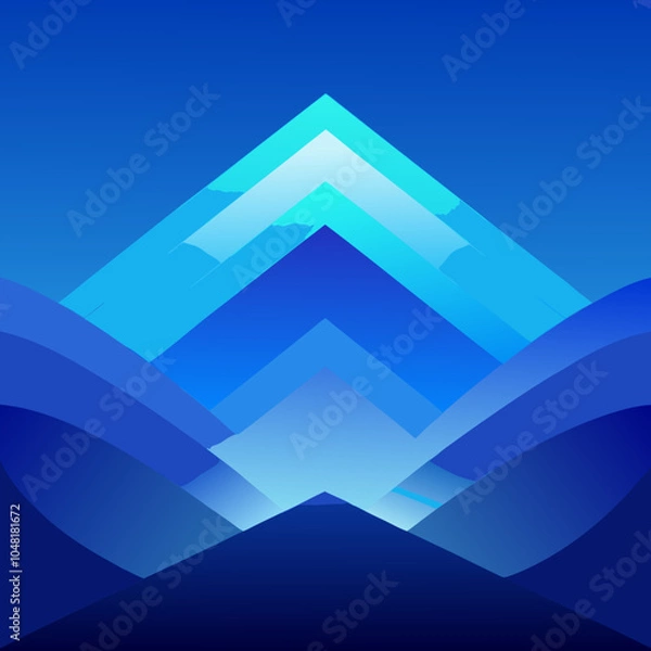 Obraz Abstract blue gradient background collection