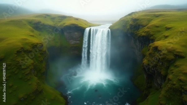 Obraz waterfall in the mountains
