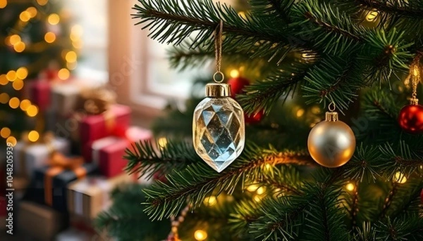 Obraz christmas tree and decorations