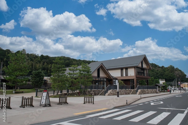 Fototapeta 日本三景天橋立の玄関口の天橋立駅