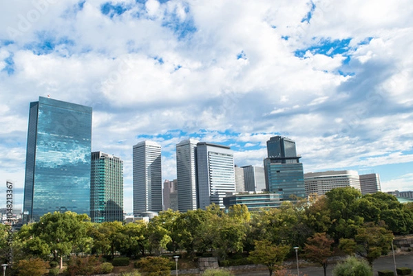 Obraz 大阪城公園から見る大阪ビジネスパーク