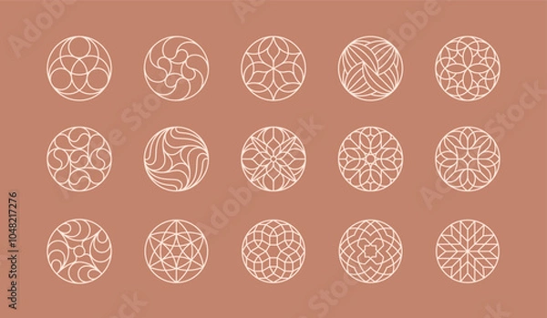 Fototapeta Geometric emblems set