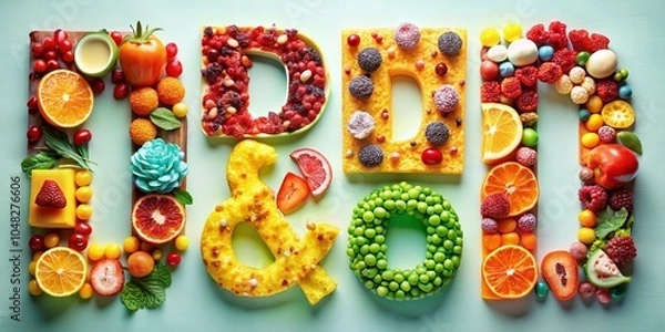 Fototapeta Seven Segment Style Alphabet D and d - Creative Graphic Design for Typography Lovers