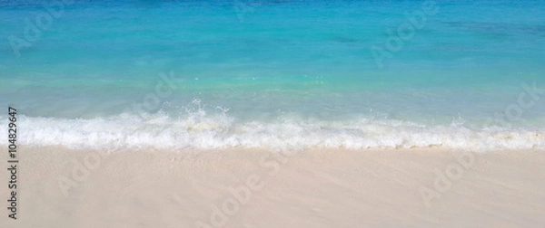 Obraz Sea wave on white sand beach