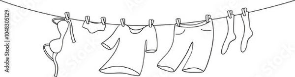 Obraz clothesline