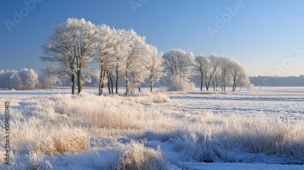 Obraz A snowy winter landscape
