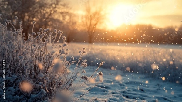 Obraz A snowy winter landscape