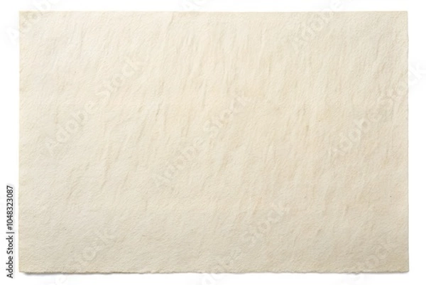 Fototapeta a thick sheet of paper with a distinct texture on a white background