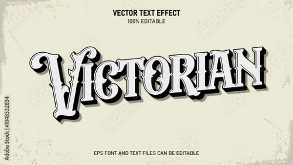 Fototapeta Victorian style editable text effect