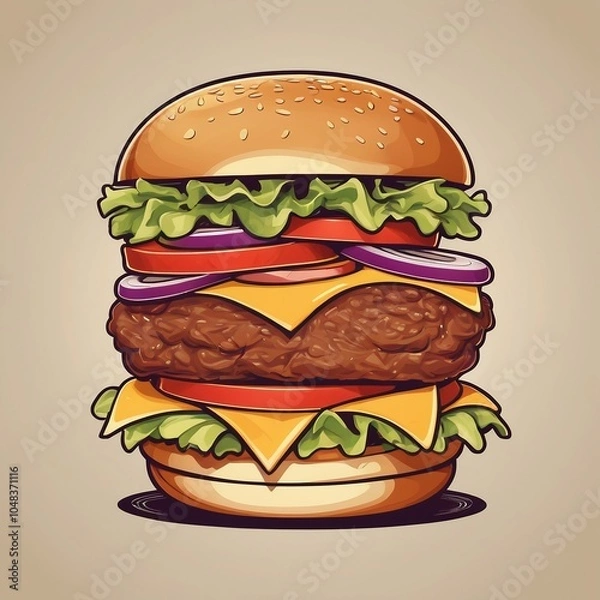 Obraz Burger illustration