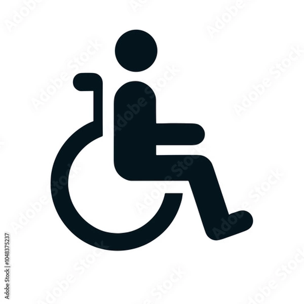 Fototapeta Accessibility icon representing a person in a wheelchair