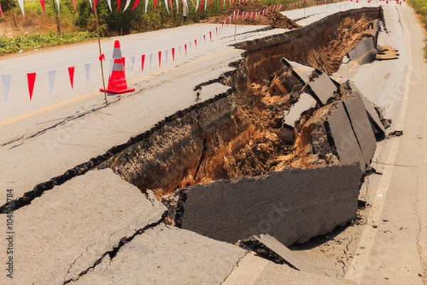 Obraz Pęknięta droga
