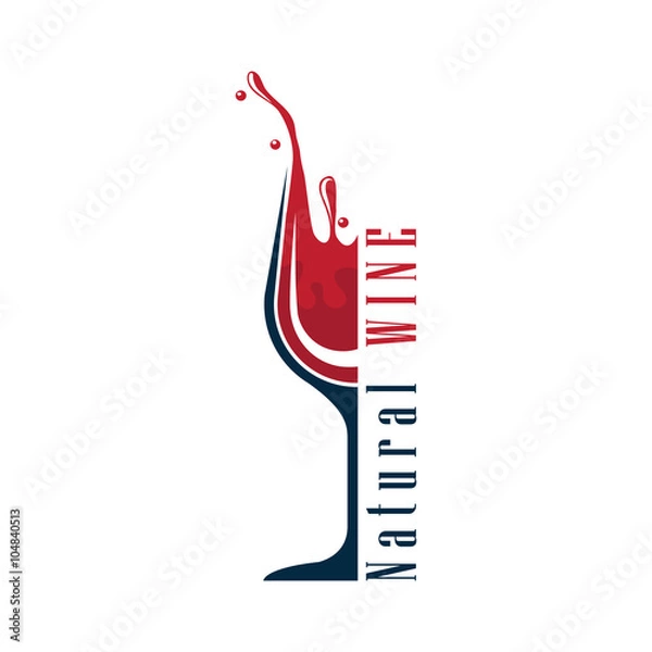 Obraz Logo czerwonego wina
