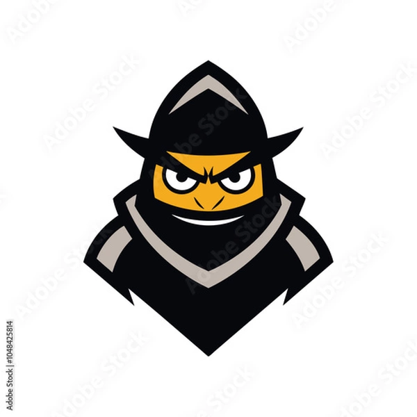 Fototapeta Dark hacker with mascot logo