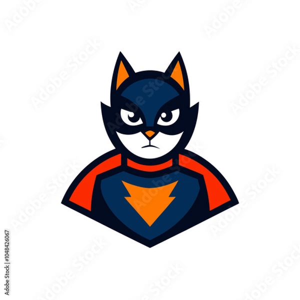 Obraz cat in a hat mascot logo 