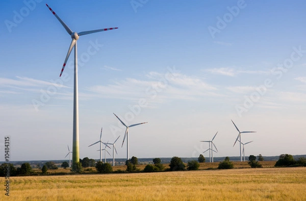 Fototapeta Wind turbines - alternative energy source