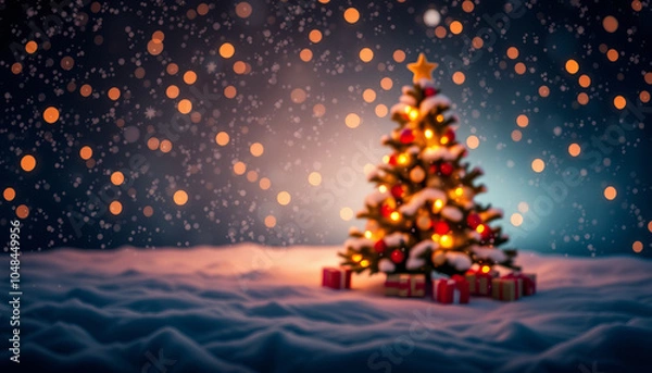 Fototapeta Christmas background with copy space 