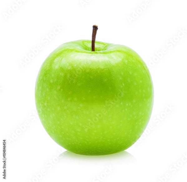 Fototapeta Green apple isolated on white background