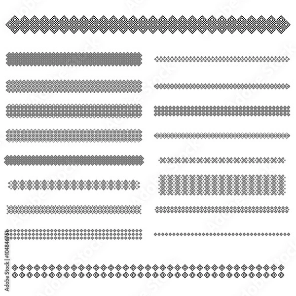 Fototapeta Design elements - text divider line set