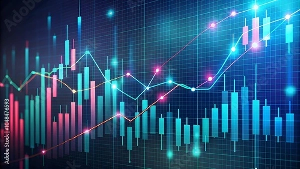 Obraz Minimalist trading background featuring clean lines and simple charts, emphasizing clarity.
