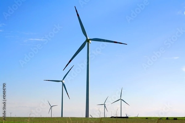 Obraz wind turbines farm
