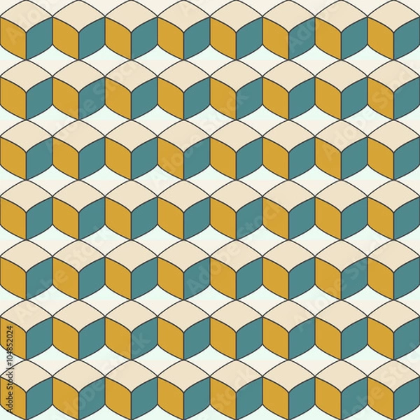 Fototapeta Vector geometric endless pattern.