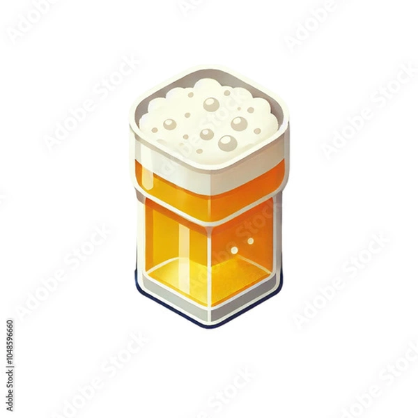 Obraz ビール,飲み物のアイソメトリックイラスト画像Beer, drink isometric illustration image