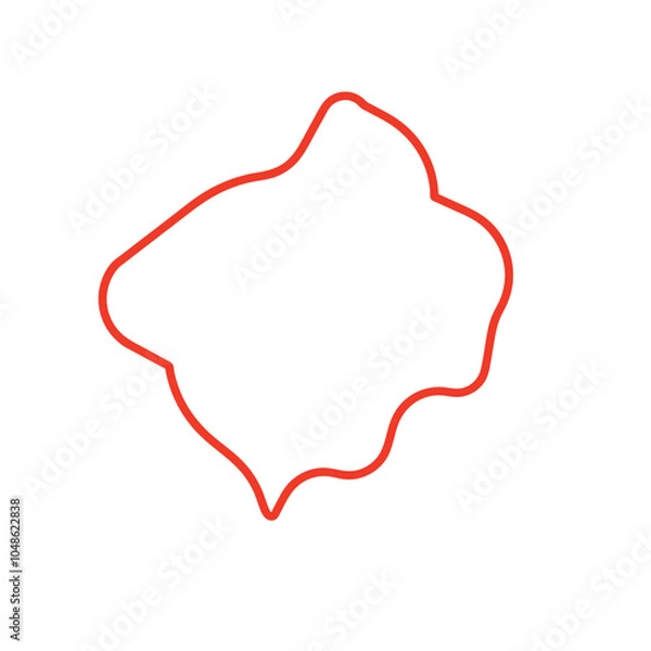 Fototapeta Abstract shape hand drawn, vector illustration