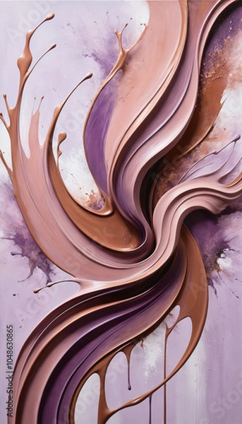 Fototapeta Pink and Purple Swirl Abstract Artwork